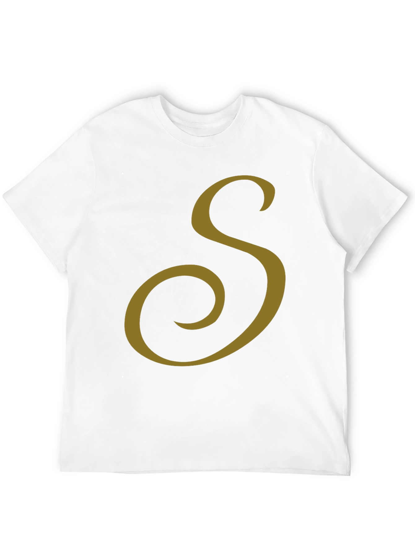 Camiseta Negra con Letra S Dorada