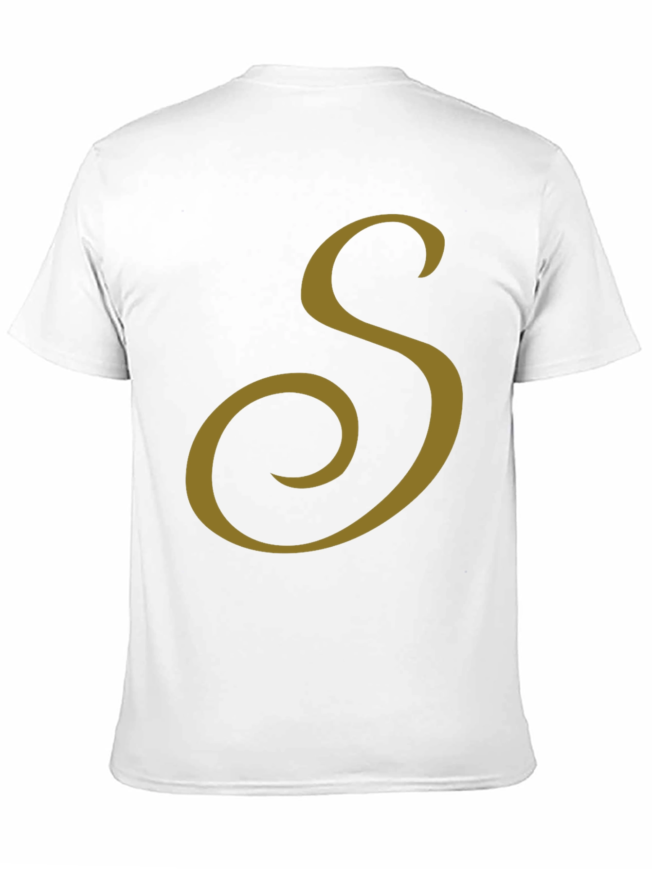 Camiseta Negra con Letra S Dorada