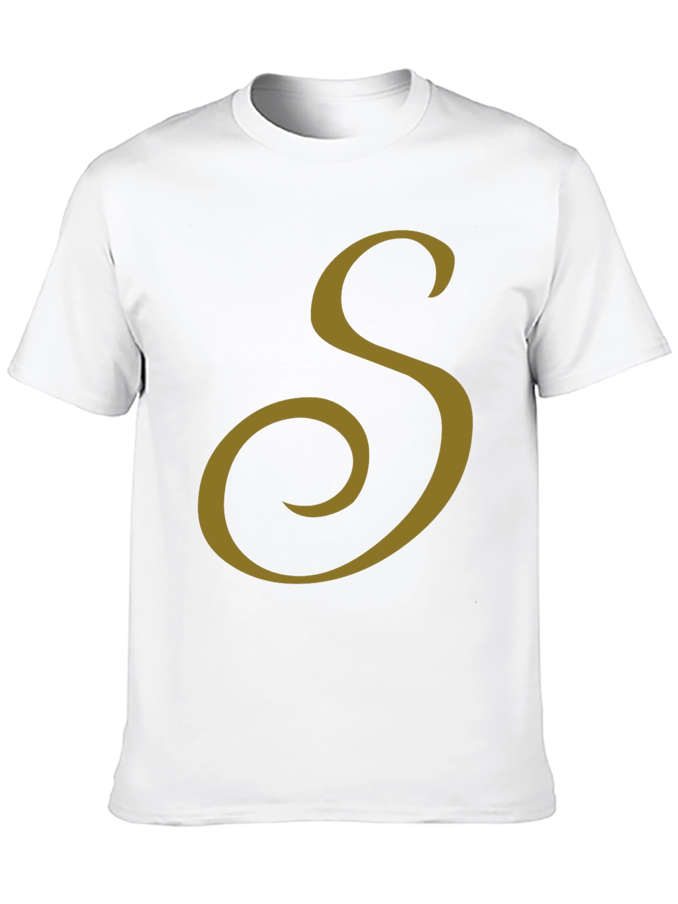 Camiseta Negra con Letra S Dorada