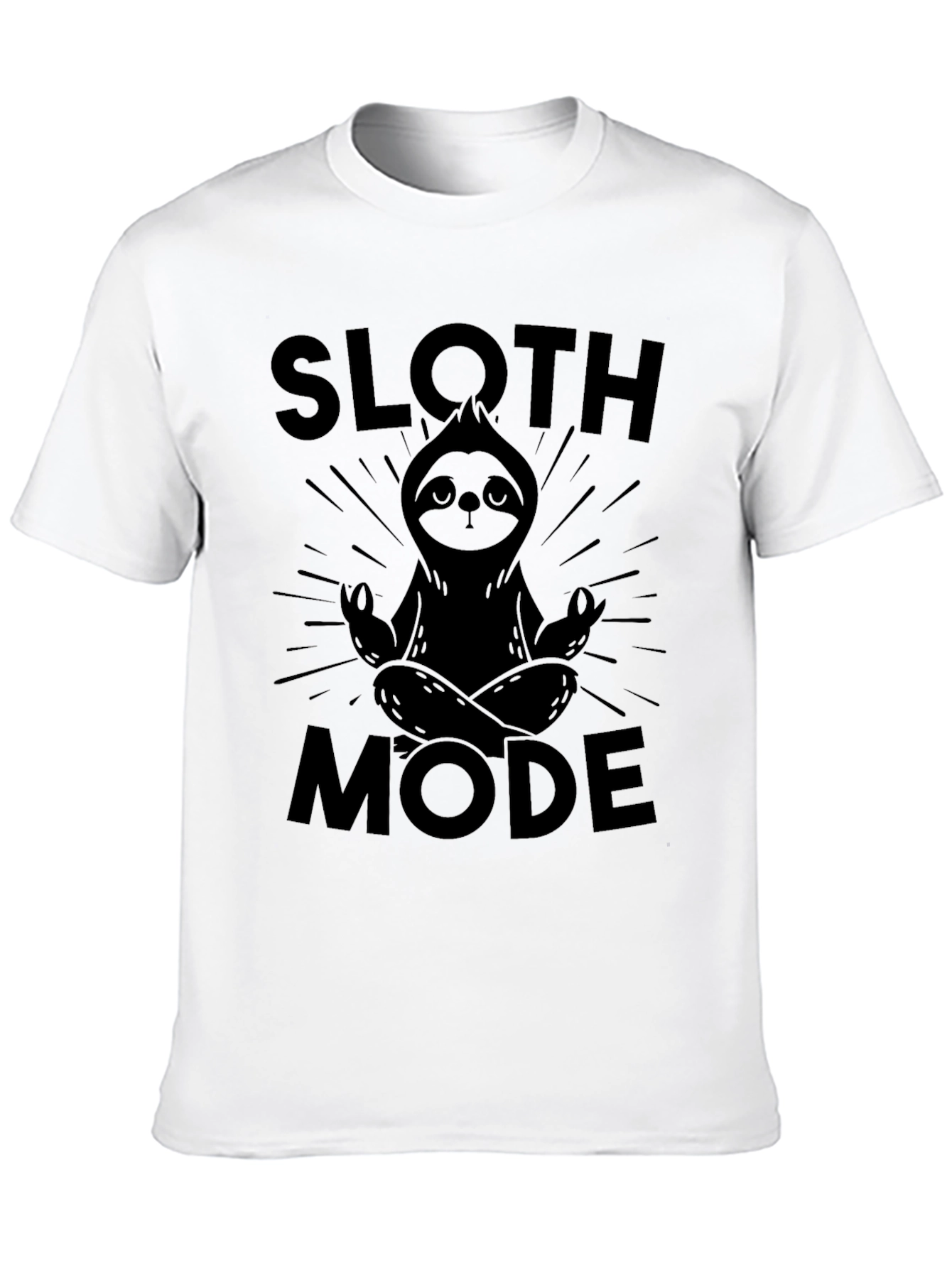 Camiseta Hombre Negra - Modo Perezoso