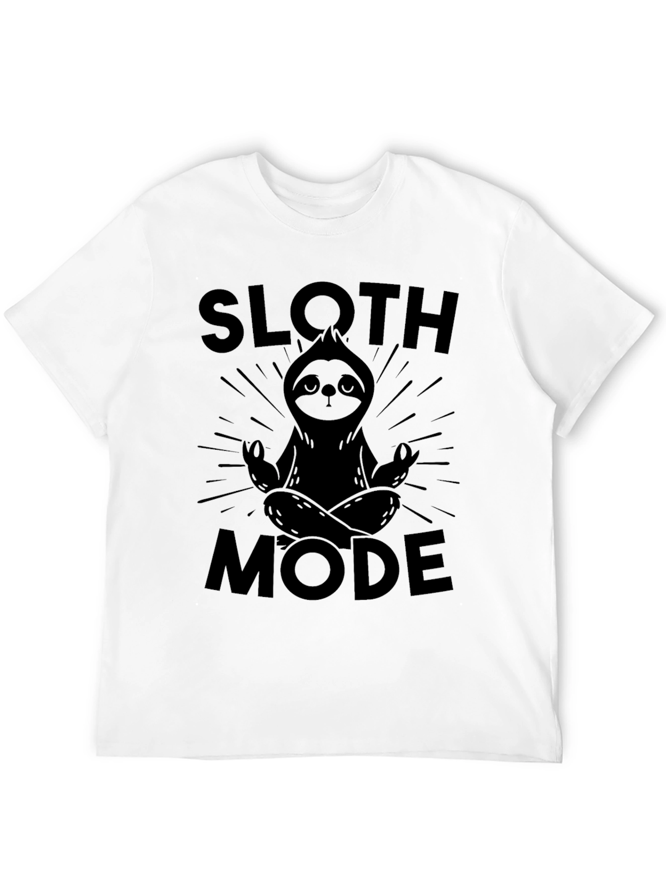 Camiseta Hombre Negra - Modo Perezoso