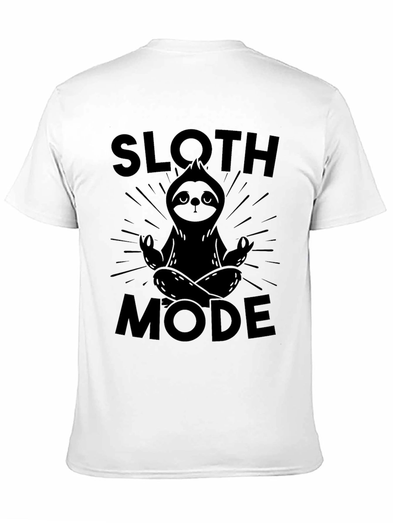 Camiseta Hombre Negra - Modo Perezoso