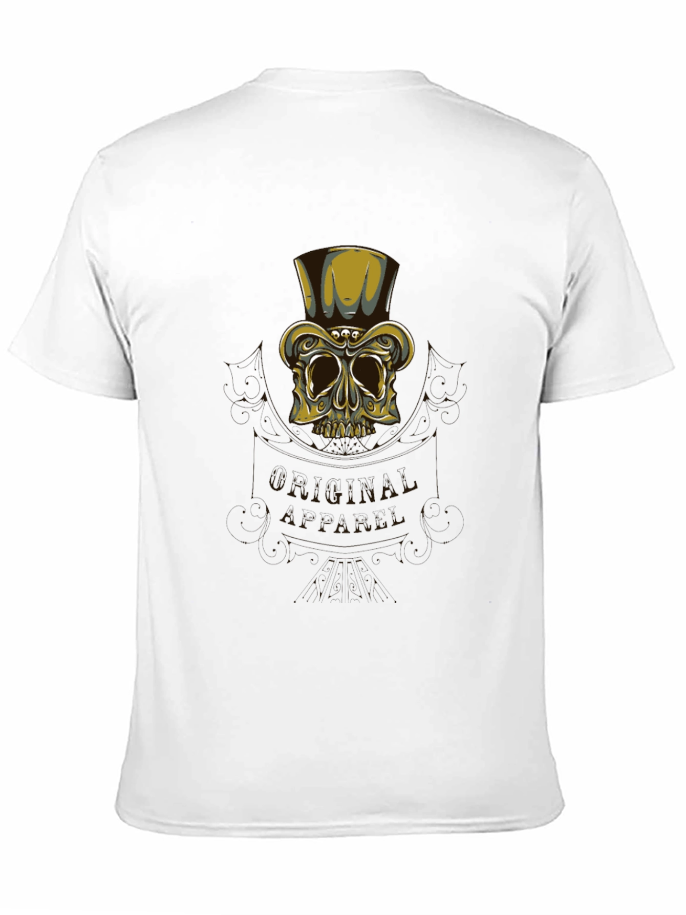 Camiseta Negra con Diseño Calavera Elegante