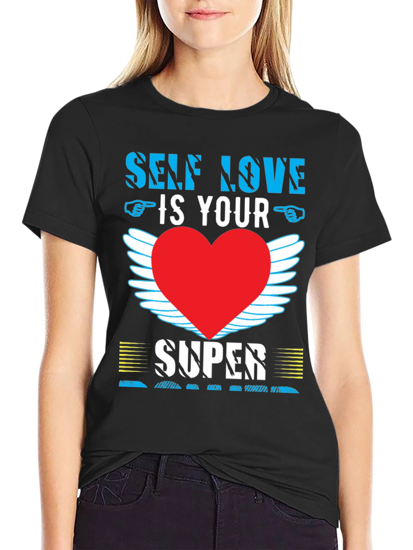Camiseta Negra: Amor Propio es tu Super Poder