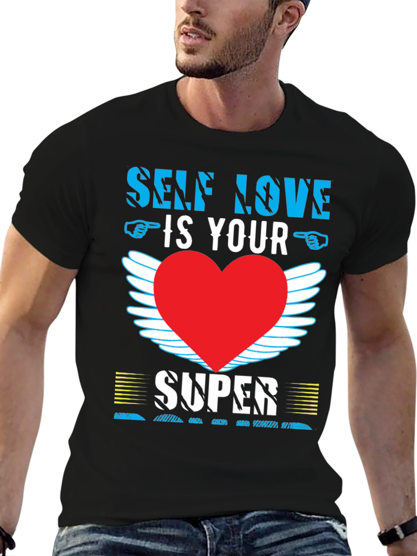 Camiseta Negra: Amor Propio es tu Super Poder