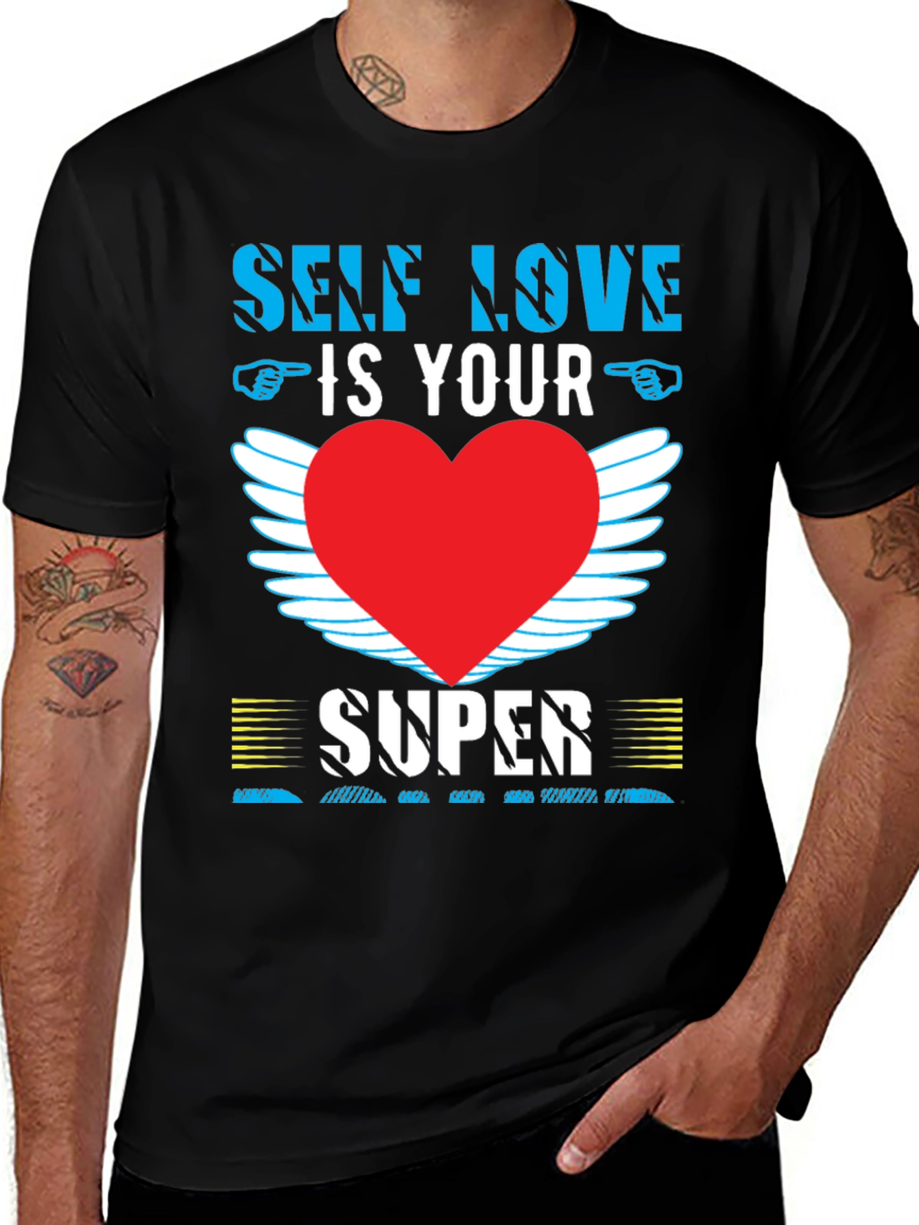 Camiseta Negra: Amor Propio es tu Super Poder