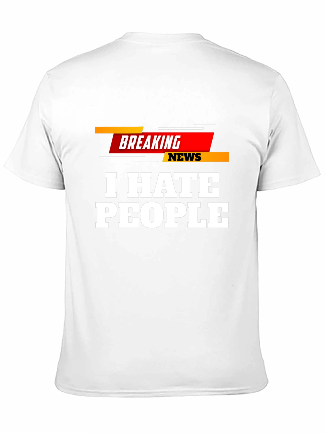 Camiseta Negra: Breaking News I Hate People