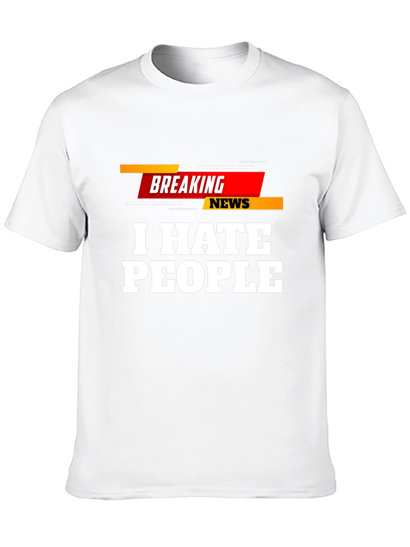 Camiseta Negra: Breaking News I Hate People