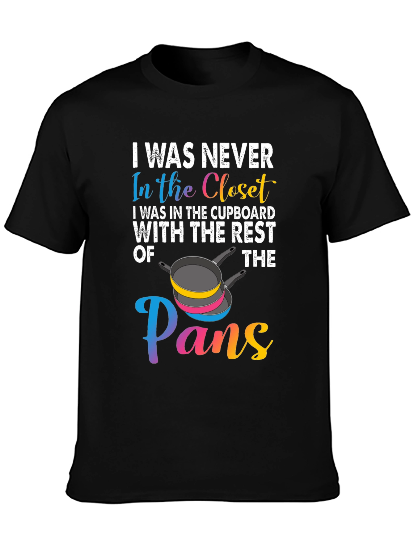 Camiseta Negra con Diseño Divertido Pans