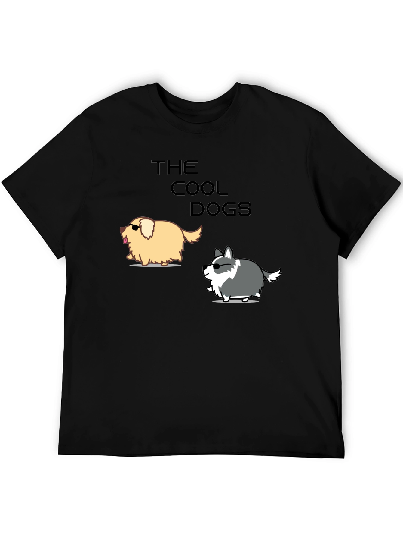 Camiseta Negra: Los Perros Cool