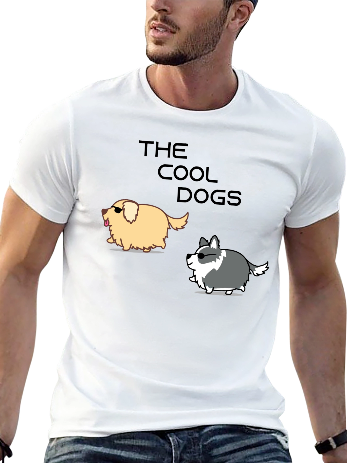 Camiseta Negra: Los Perros Cool