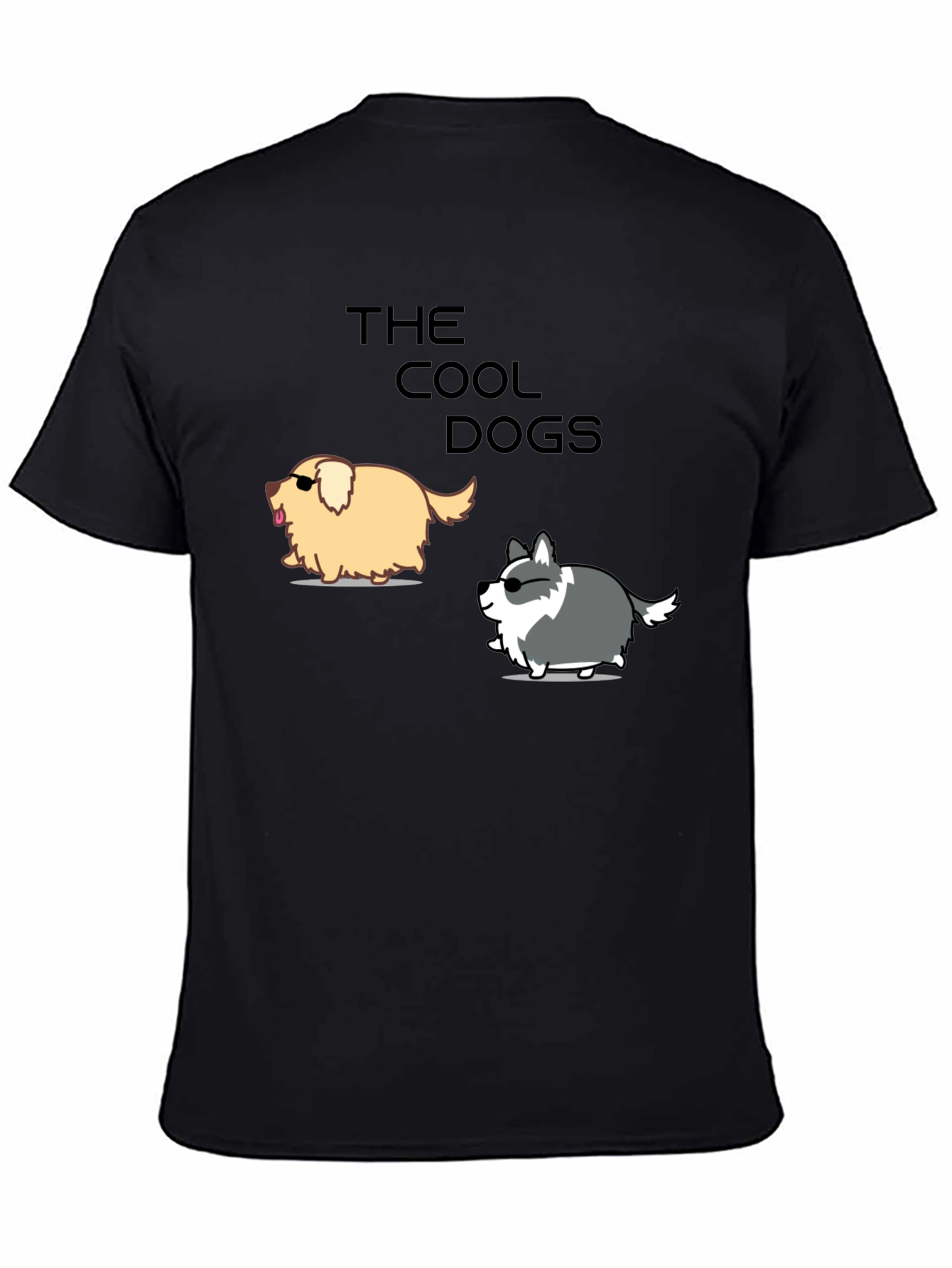 Camiseta Negra: Los Perros Cool