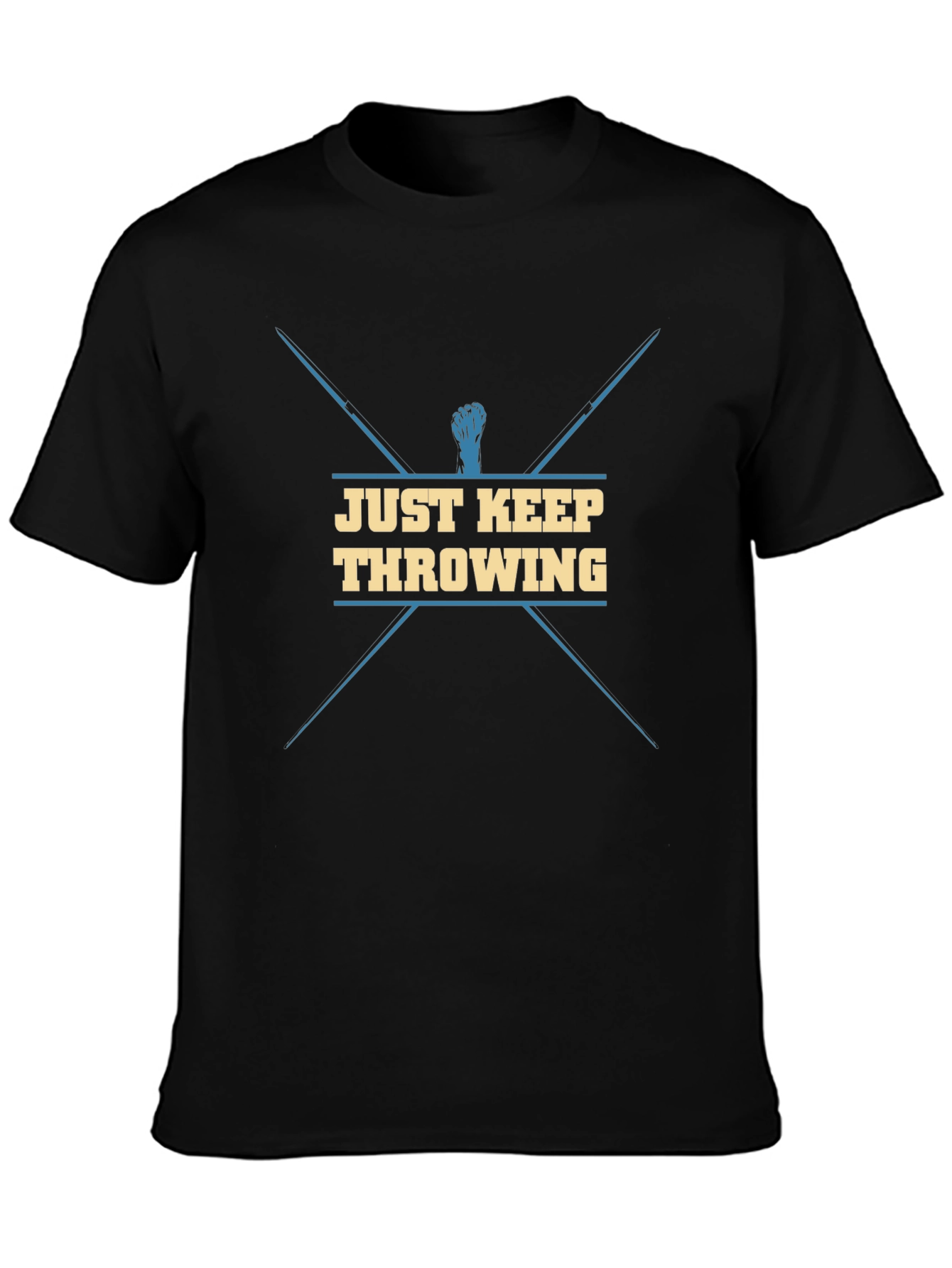 Camiseta Negra Just Keep Throwing