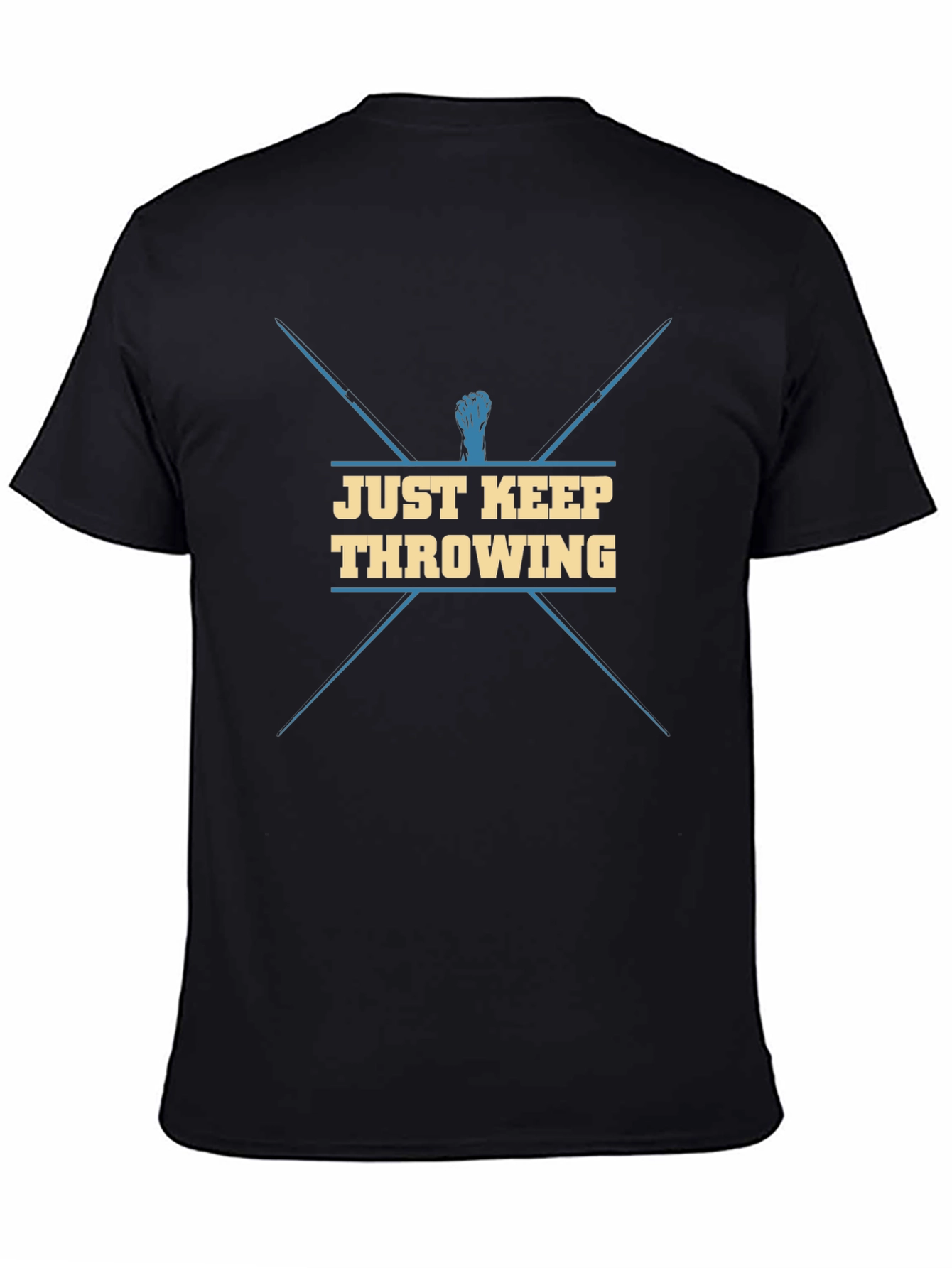 Camiseta Negra Just Keep Throwing
