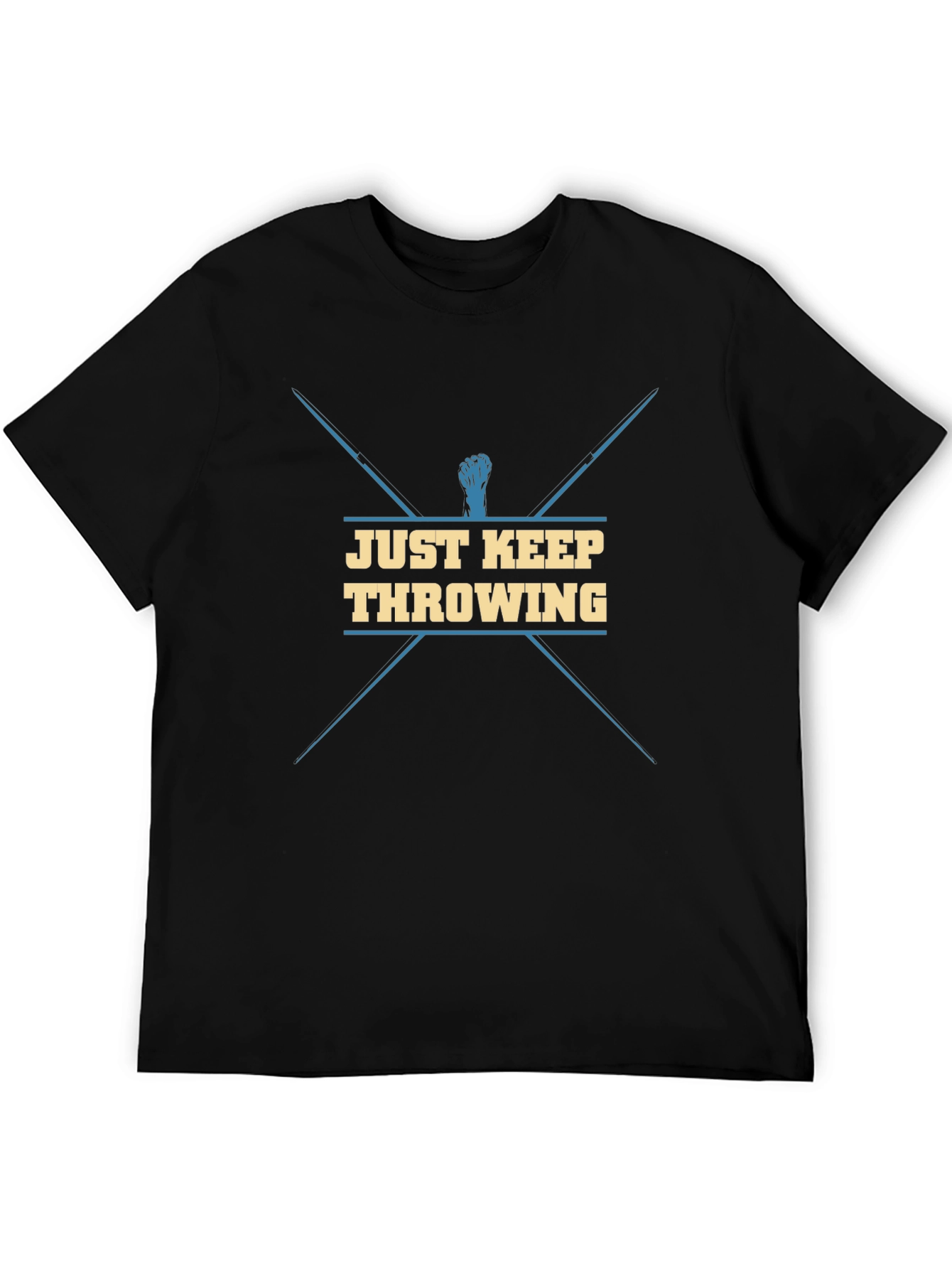 Camiseta Negra Just Keep Throwing