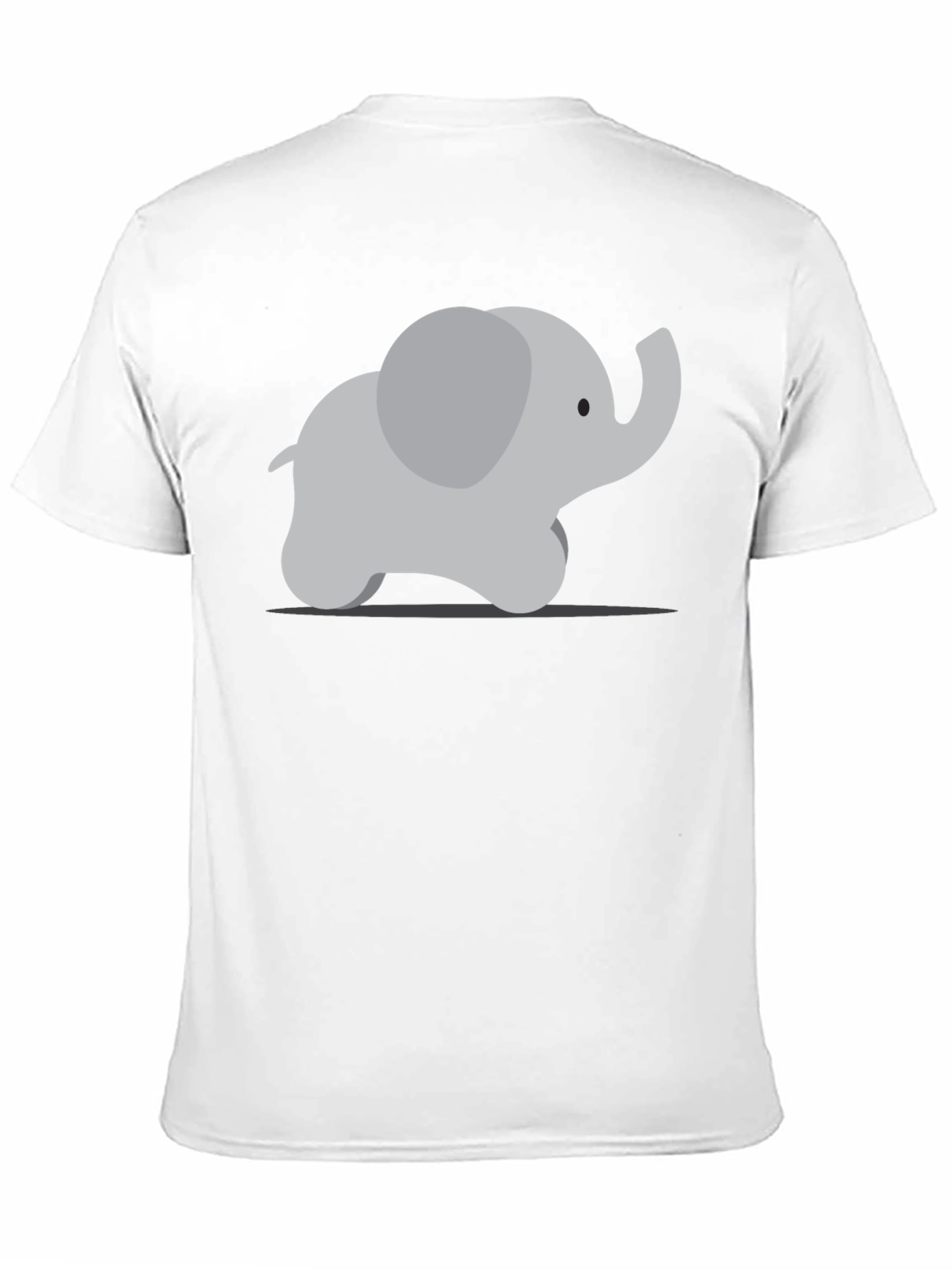 Camiseta Negra con Diseño de Elefante Adorable