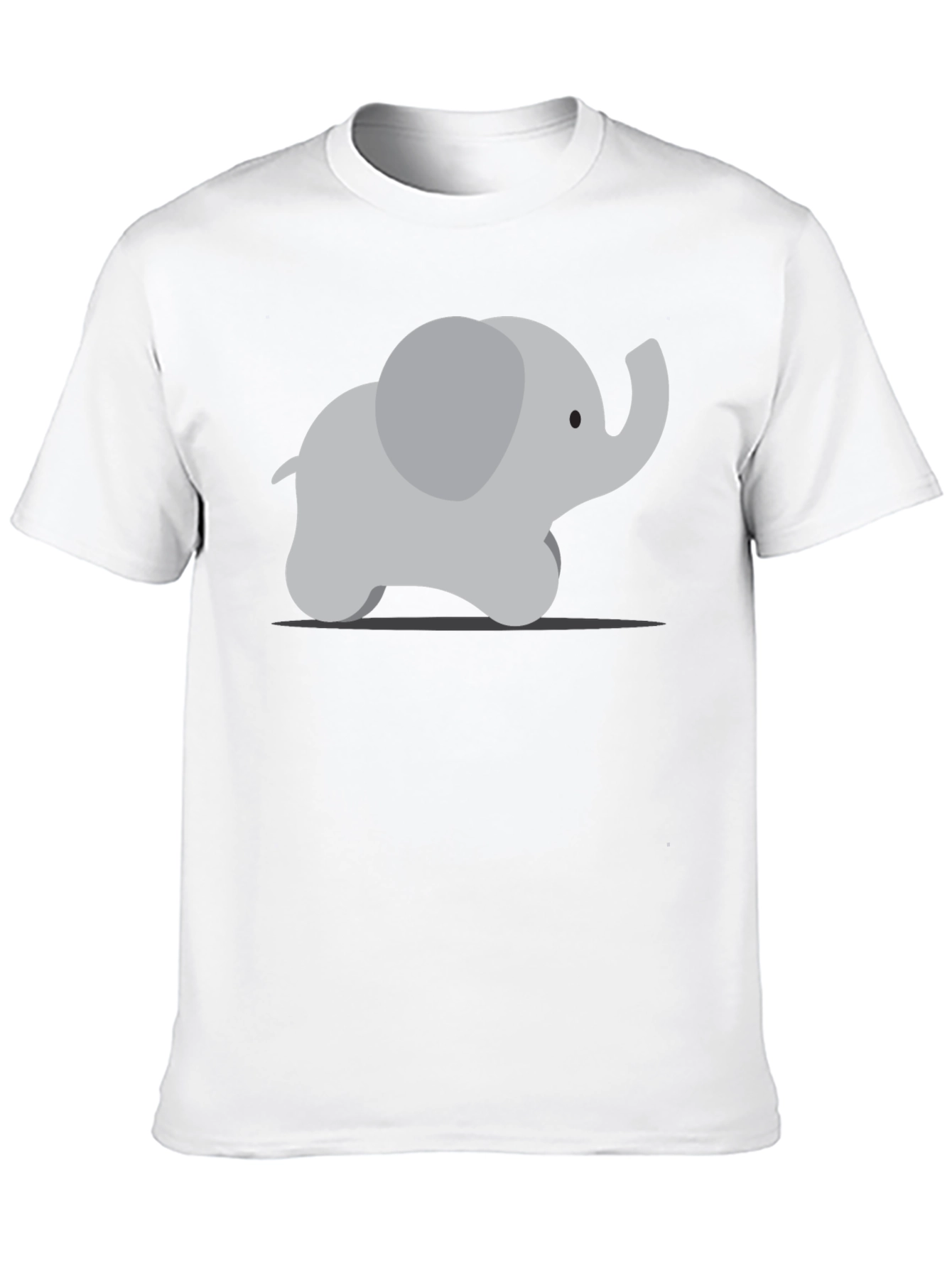 Camiseta Negra con Diseño de Elefante Adorable
