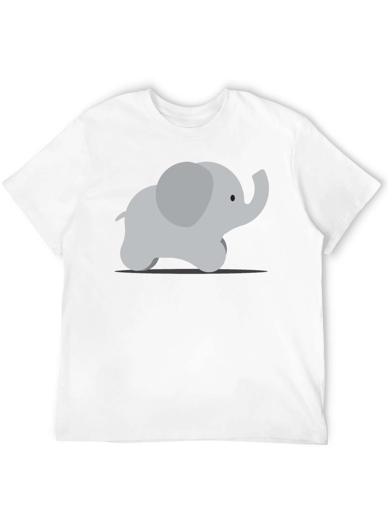 Camiseta Negra con Diseño de Elefante Adorable
