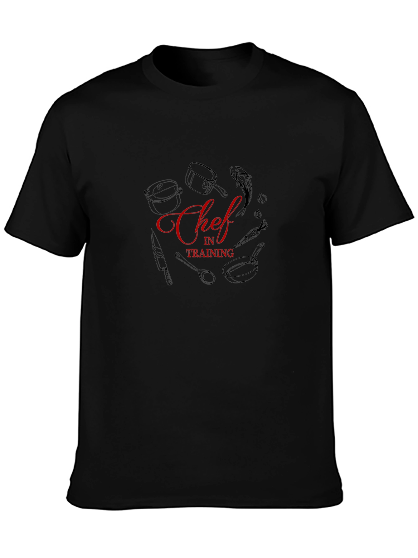 Camiseta Negra Chef en Formación - Estilo Cocina