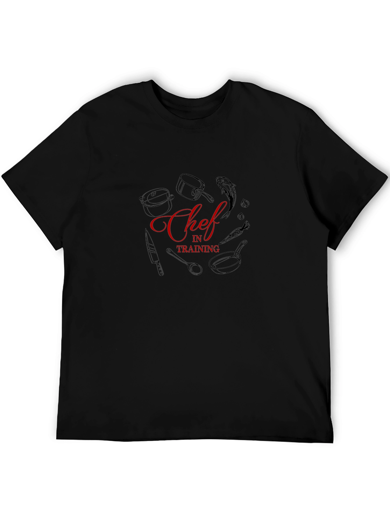 Camiseta Negra Chef en Formación - Estilo Cocina