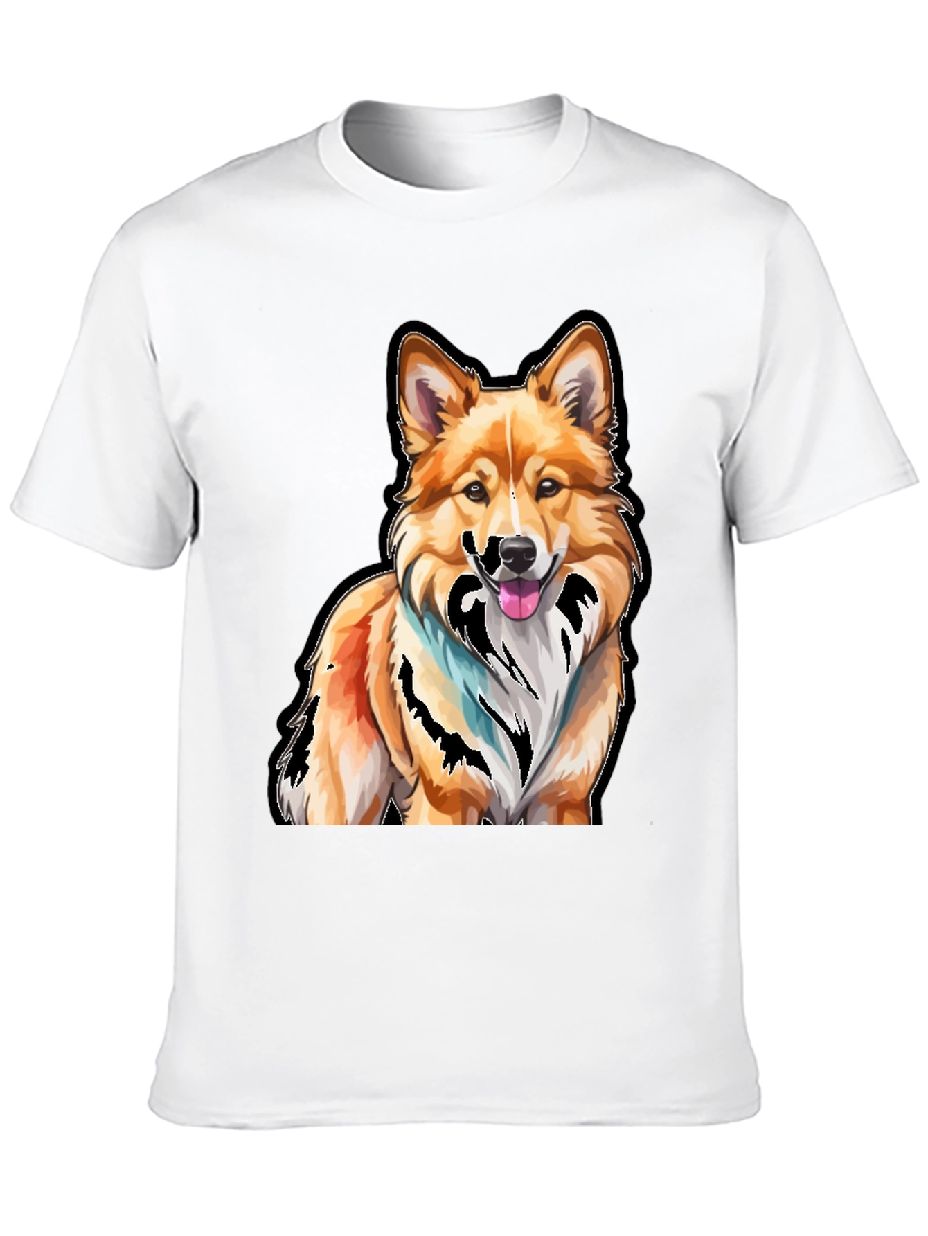 Camiseta Negra con Diseño de Corgi