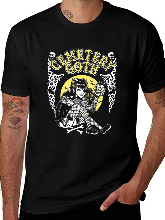 Camiseta Gótica Cemetery Goth para Hombre