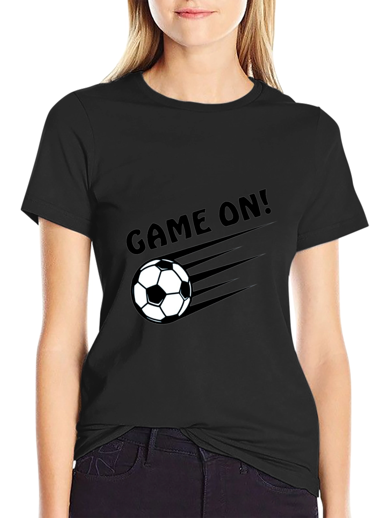 Camiseta Negra Fútbol ¡A jugar!