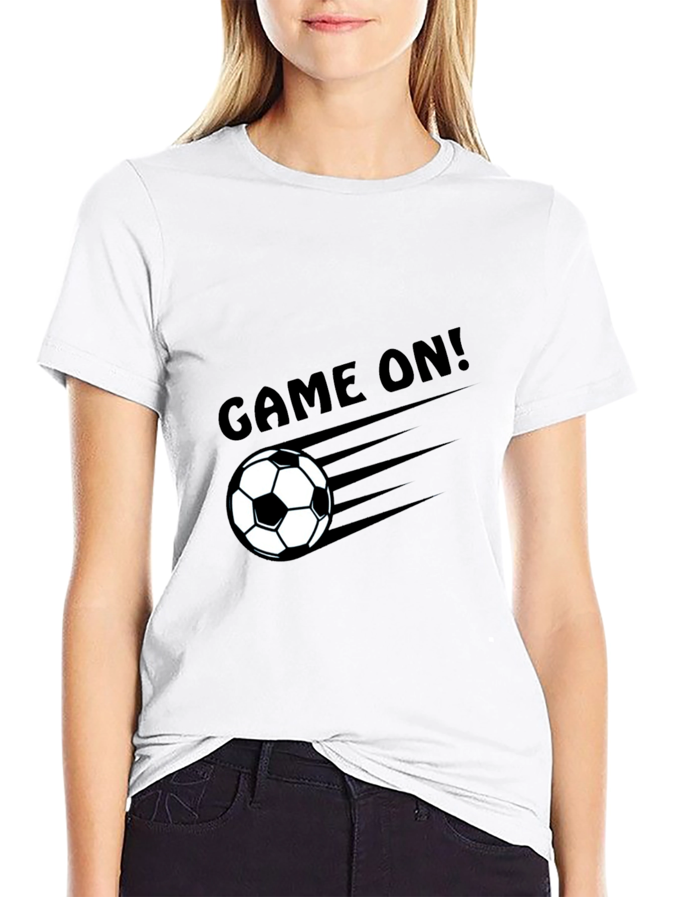 Camiseta Negra Fútbol ¡A jugar!