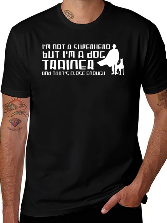 Camiseta Negra: Entrenador de Perros Superhéroe