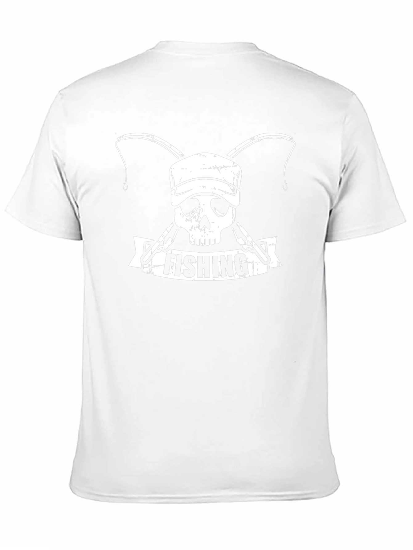 Camiseta Negra Calavera Pescador