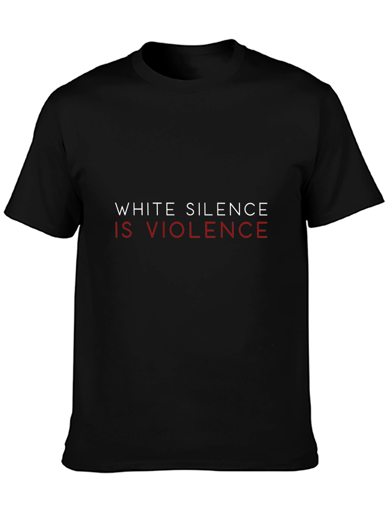 Camiseta Negra: El Silencio Blanco es Violencia