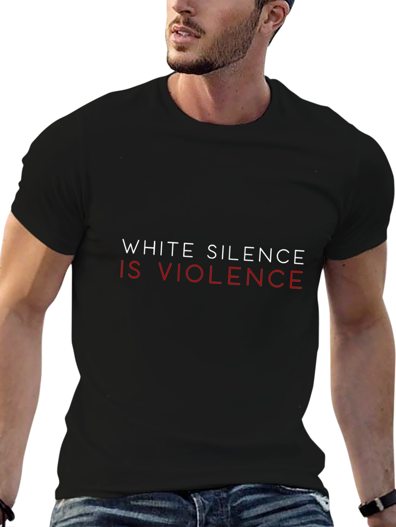 Camiseta Negra: El Silencio Blanco es Violencia