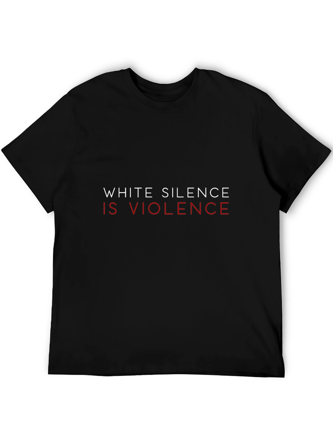 Camiseta Negra: El Silencio Blanco es Violencia