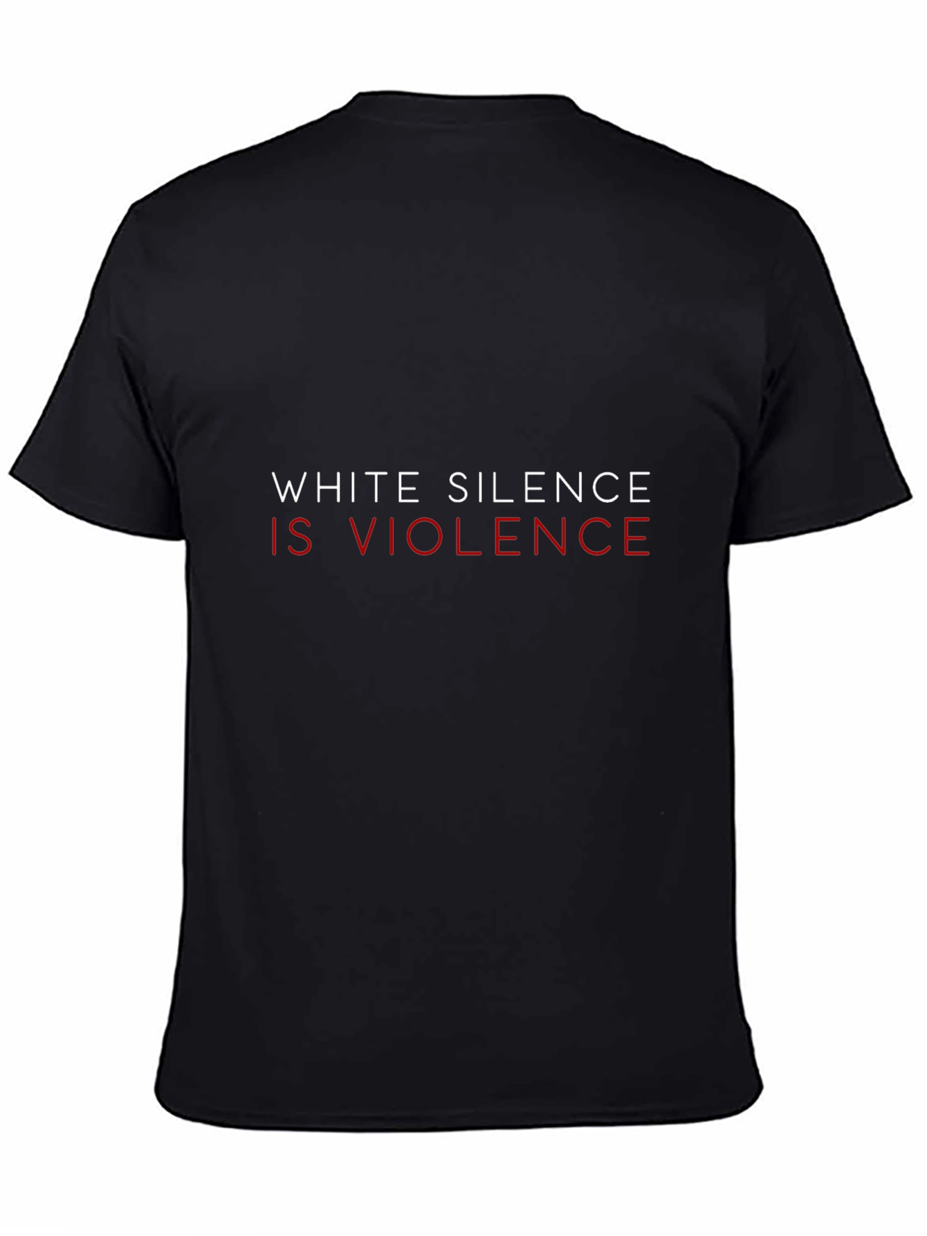 Camiseta Negra: El Silencio Blanco es Violencia