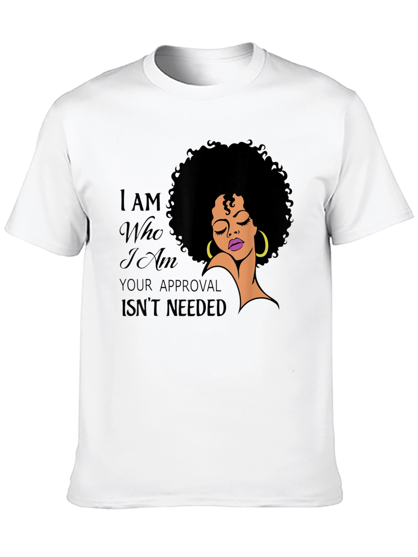 Camiseta Negra con Diseño Afro y Mensaje Inspirador