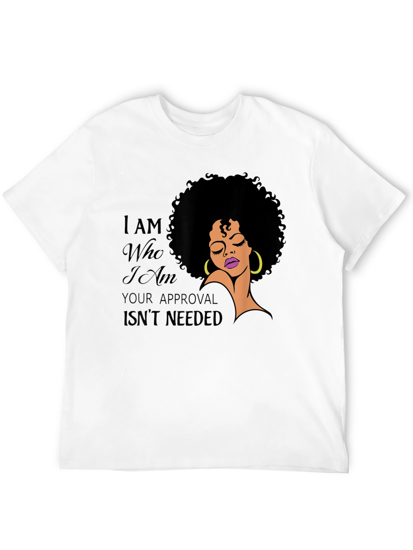 Camiseta Negra con Diseño Afro y Mensaje Inspirador