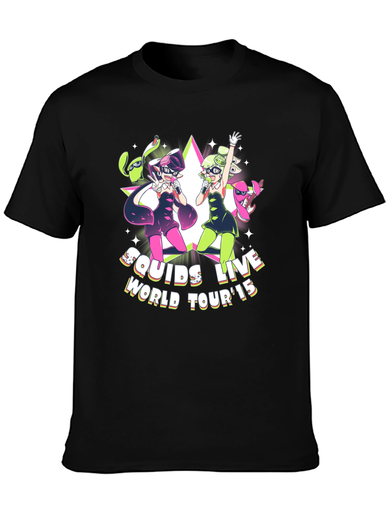 Camiseta Negra Squids Live World Tour 15