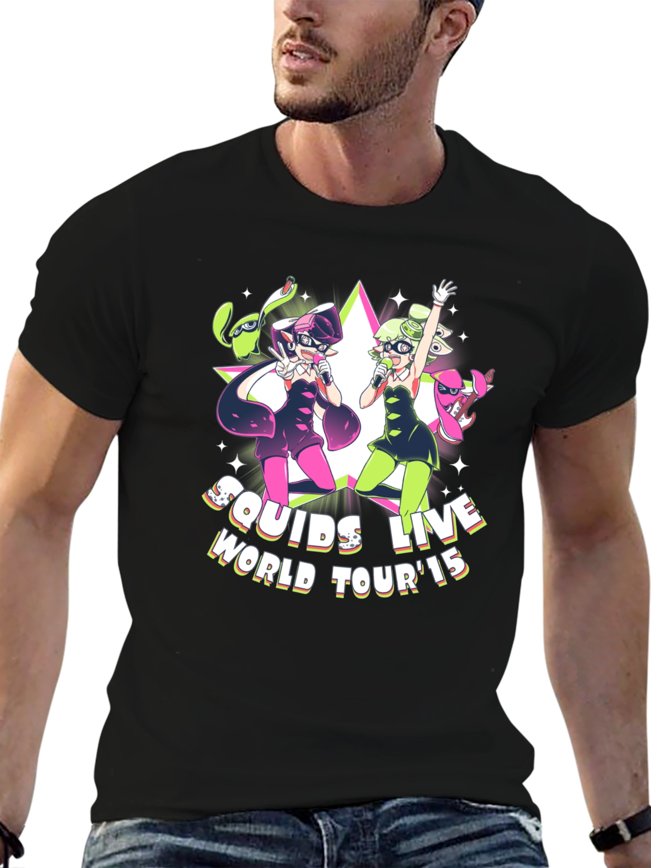 Camiseta Negra Squids Live World Tour 15