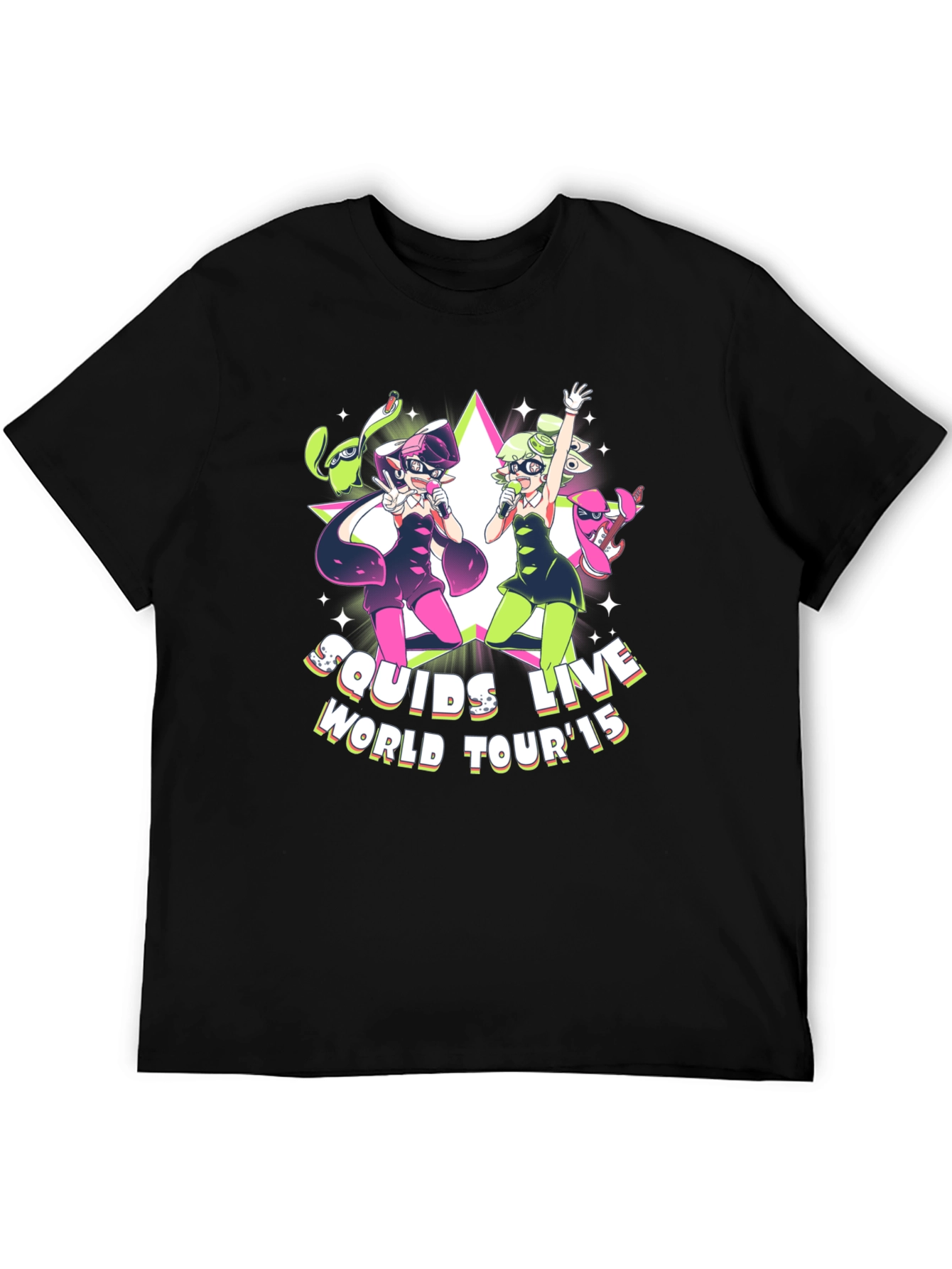 Camiseta Negra Squids Live World Tour 15