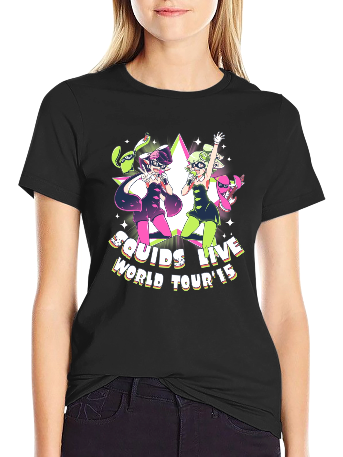 Camiseta Negra Squids Live World Tour 15