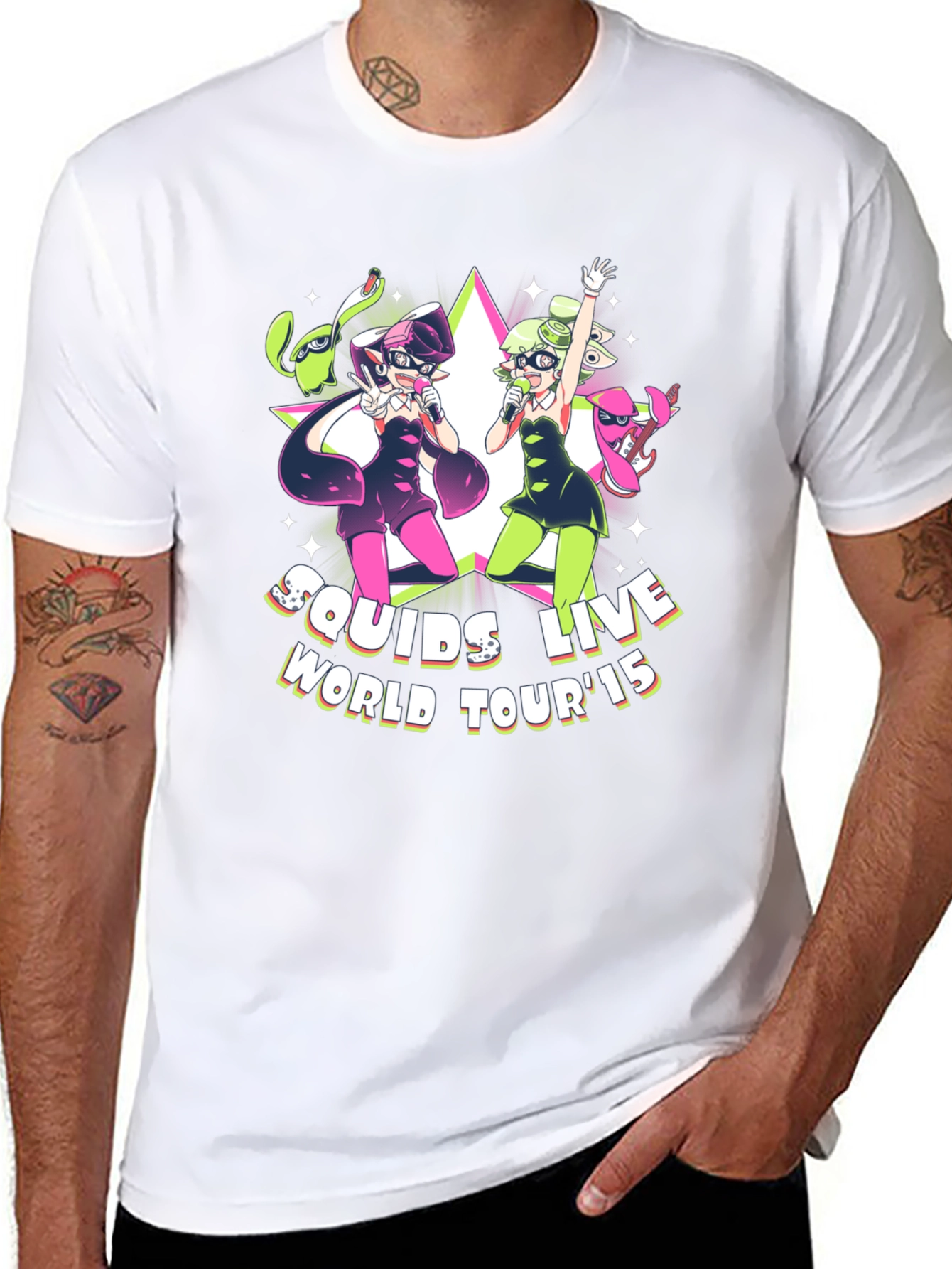 Camiseta Negra Squids Live World Tour 15