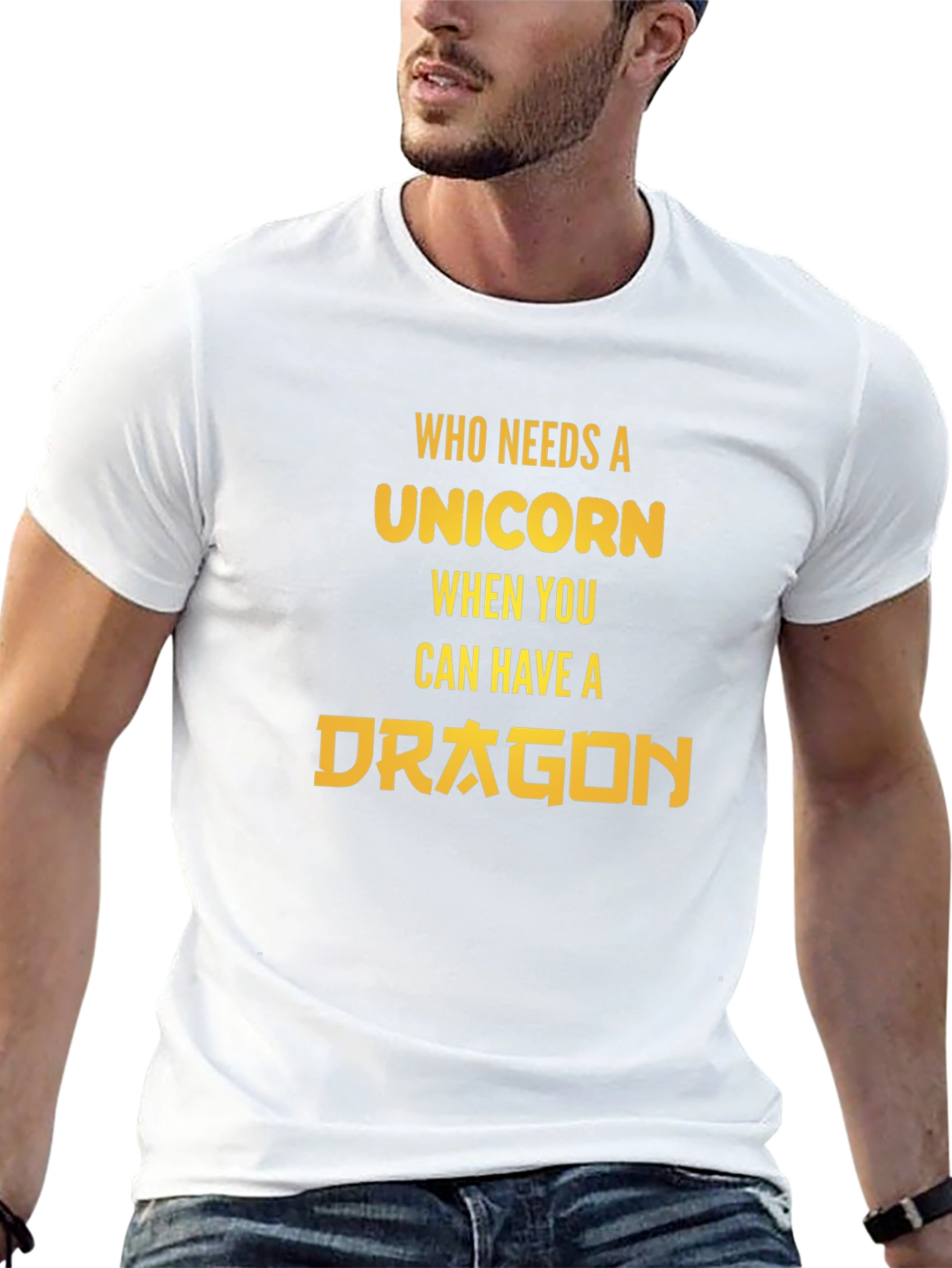 Camiseta Negra Dragón vs Unicornio