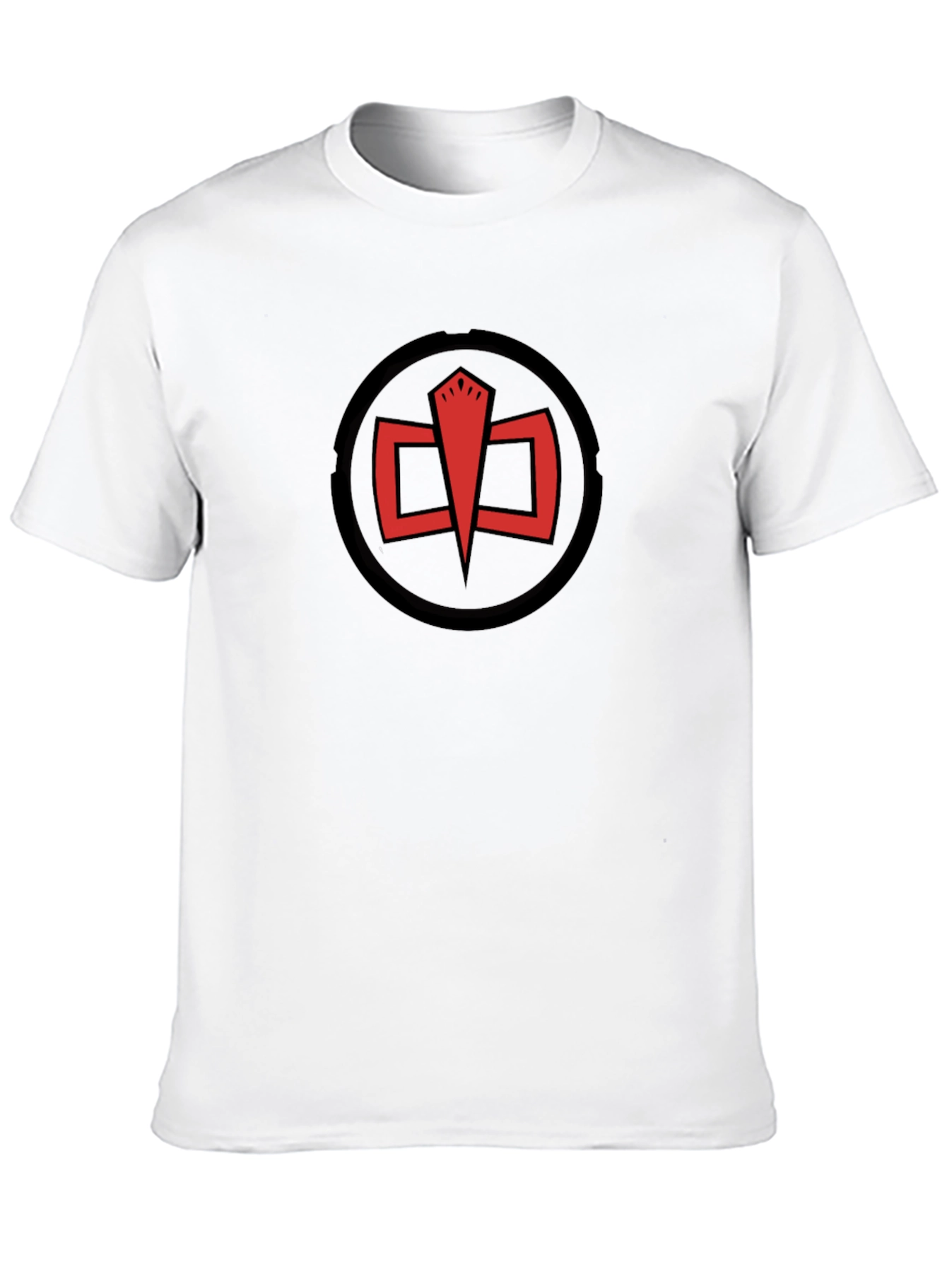 Camiseta Negra con Logo Inspirado en Superhéroes