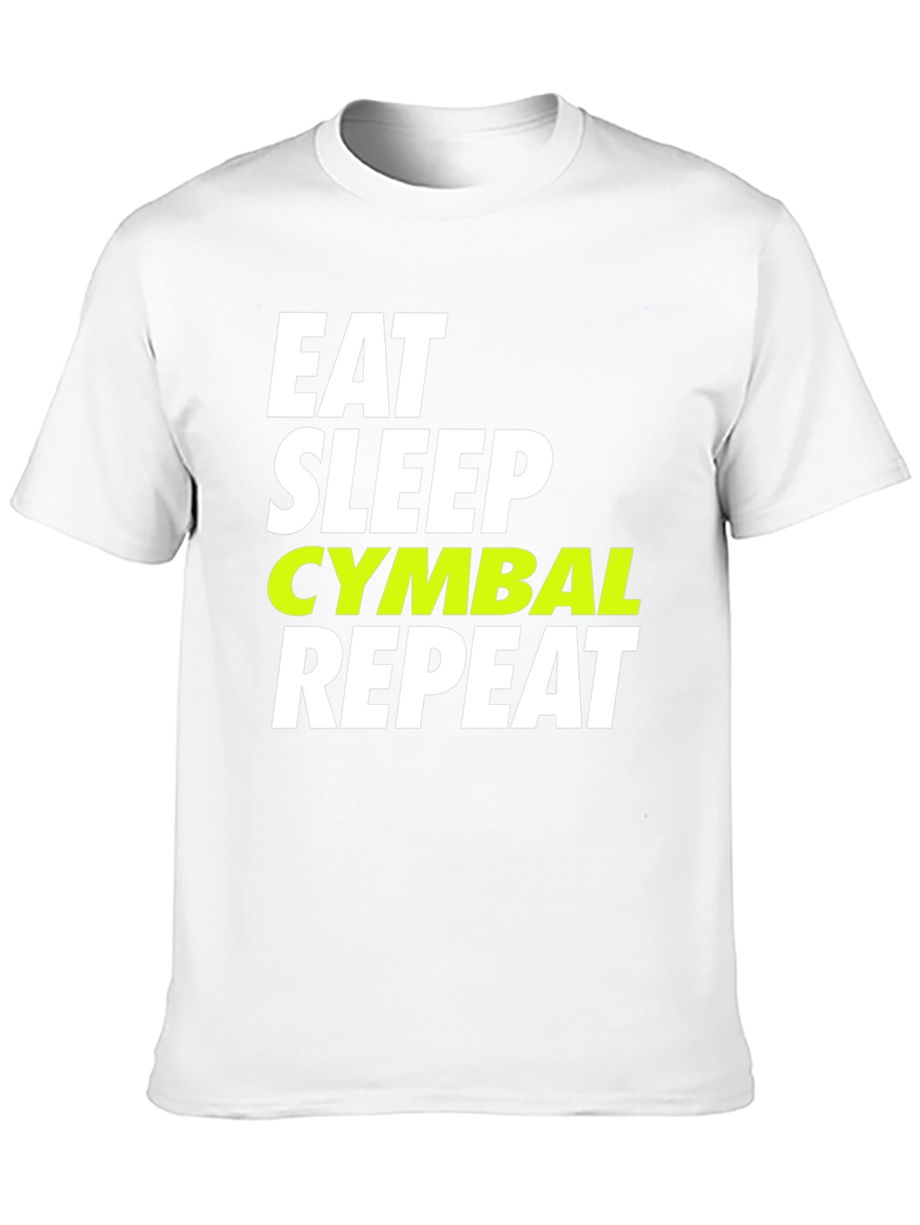 Camiseta Negra Eat Sleep Cymbal Repeat
