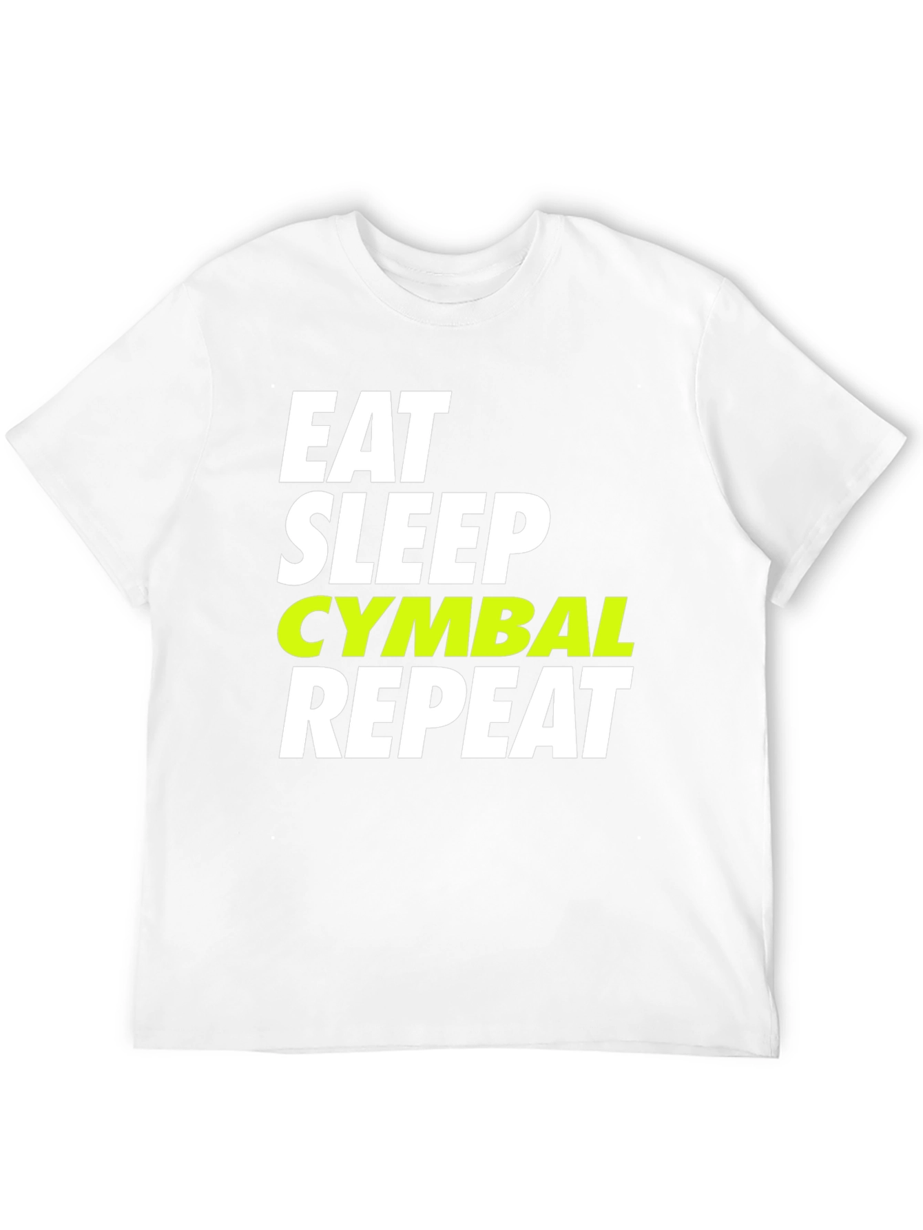Camiseta Negra Eat Sleep Cymbal Repeat