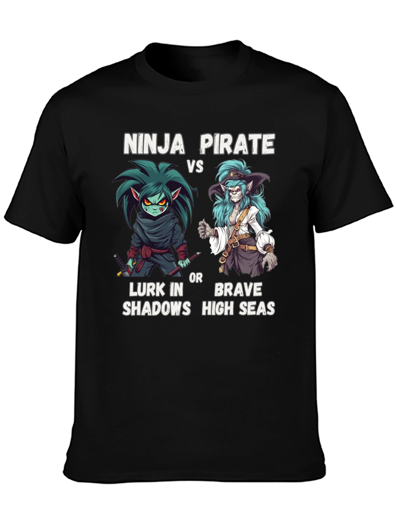 Camiseta Ninja vs Pirata - Estilo Único