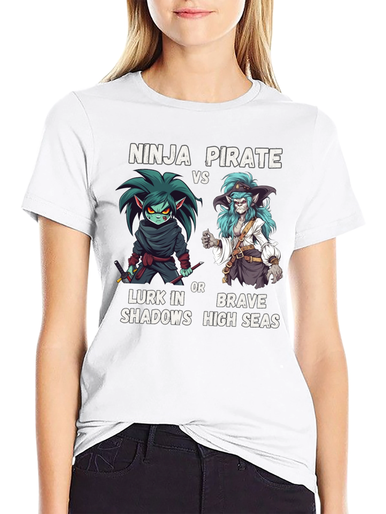 Camiseta Ninja vs Pirata - Estilo Único