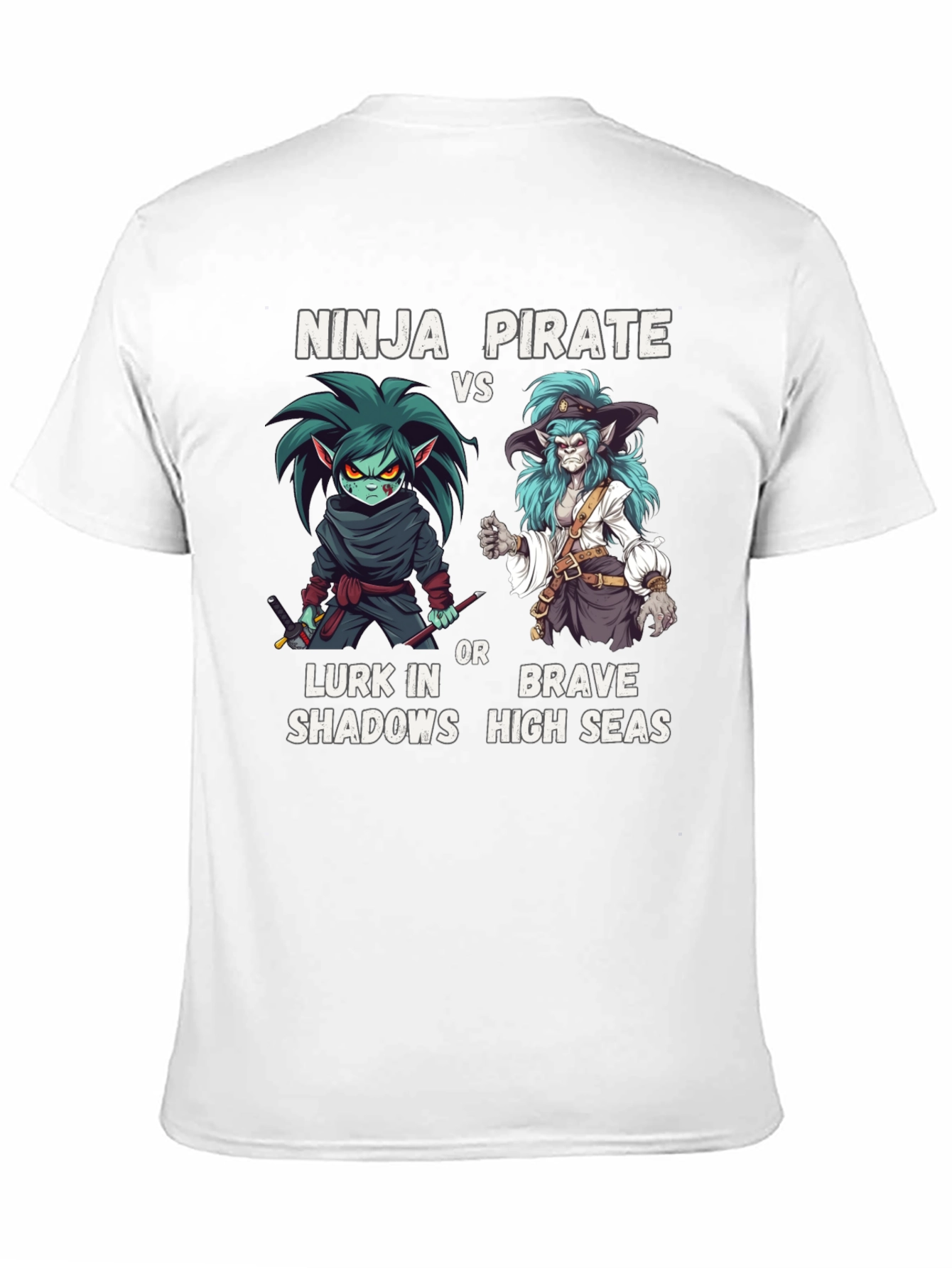 Camiseta Ninja vs Pirata - Estilo Único