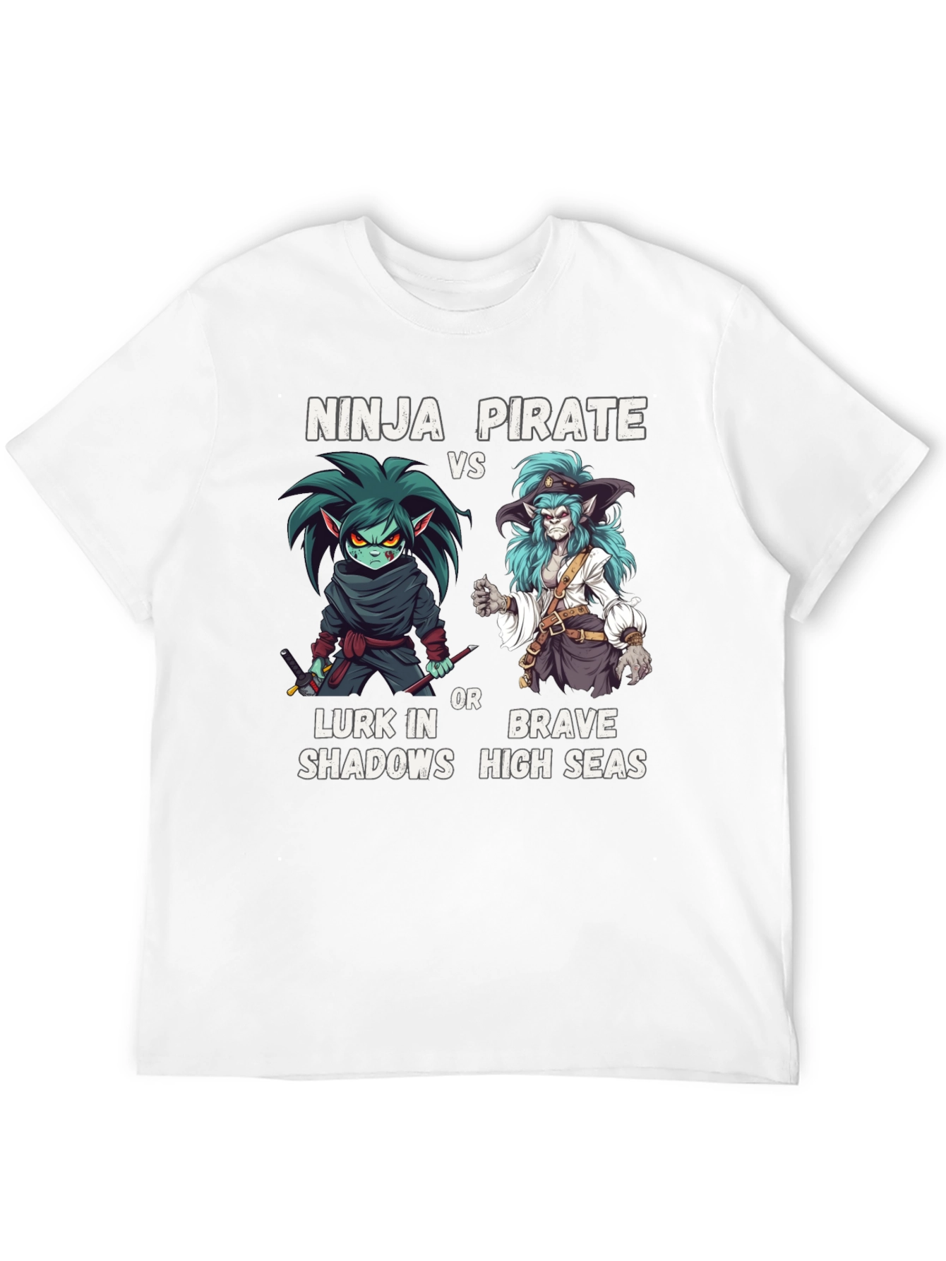 Camiseta Ninja vs Pirata - Estilo Único