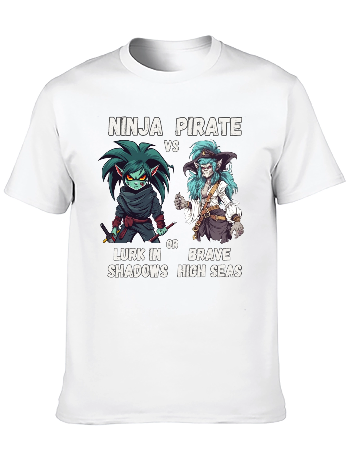 Camiseta Ninja vs Pirata - Estilo Único